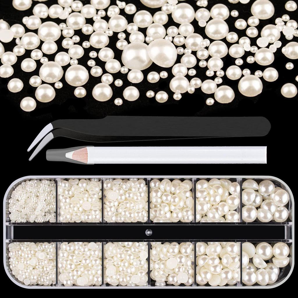 Flat Back Pearl & Rhinestone Face and Nail Art Stickers