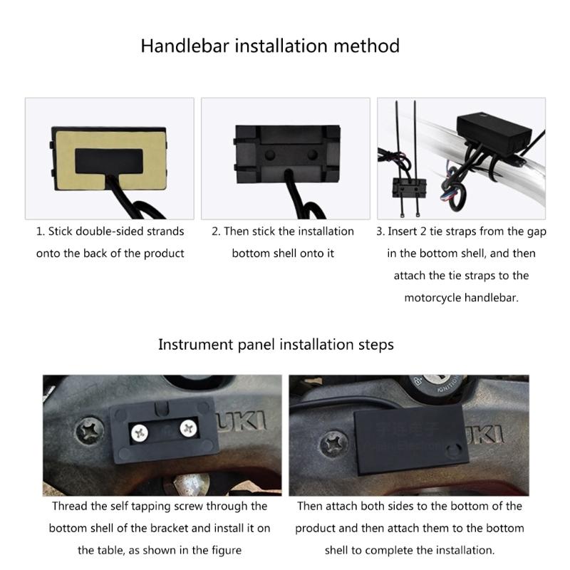 12V Motorcycles Digital Clock Voltmeter Thermometer Motorcycles Accessory  Electronic Meter Waterproof