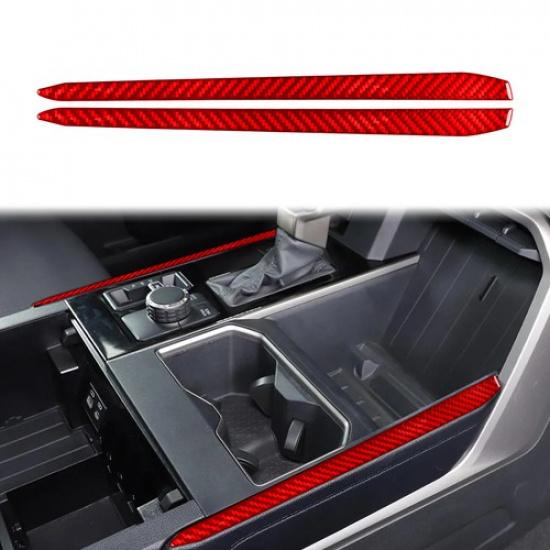 Carbon Fiber Gear Shift Side Panel Cover Sticker For Toyota Tundra -2024
