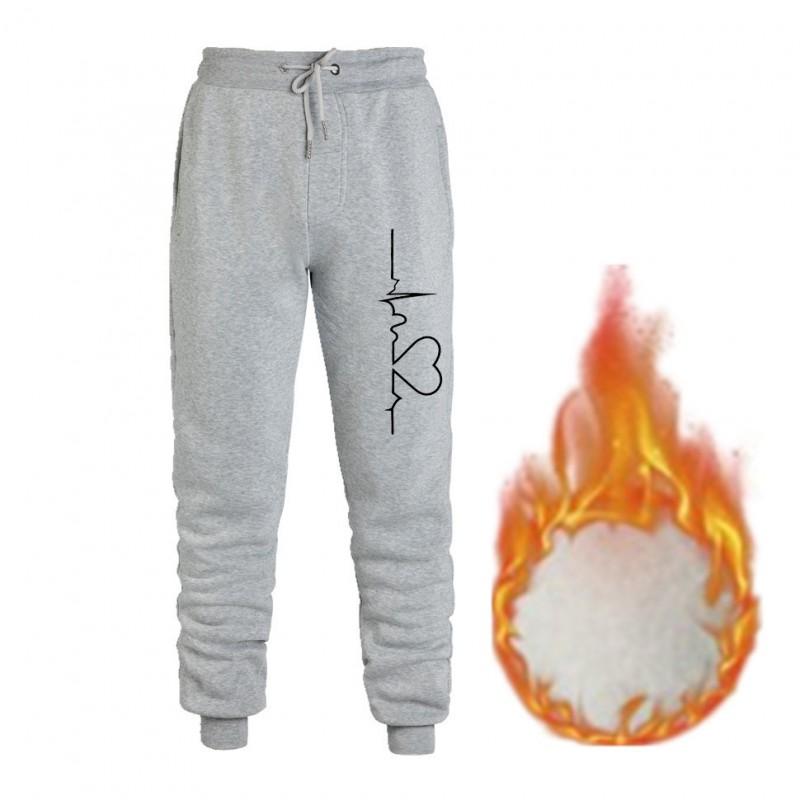 Herren Einfarbige Fleece-Jogginghose Lässige Sporthose Gerades Bein Große Größen