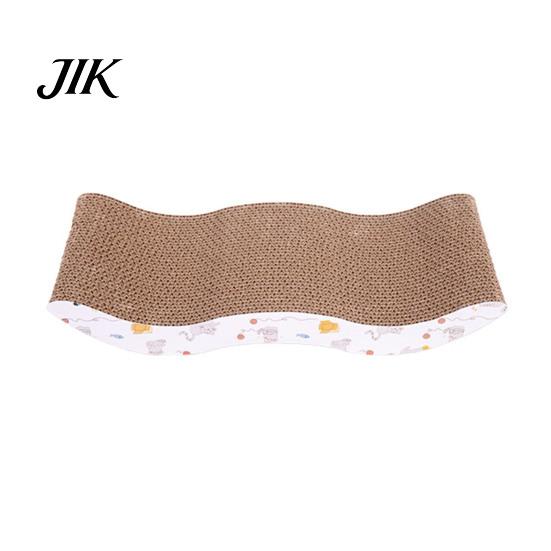 Eco Friendly Cat Scratcher Scratching Post No-Shedding High-Density Corrugated Paper Scratch Toy Wave Shape Design Household Reusable Pad