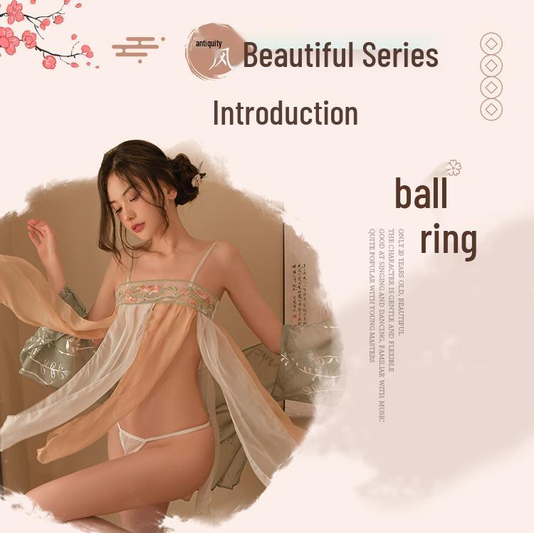 Transparent Dunhuang Apsaras Hanfu Pajamas: Sexy Court Dancer Attire