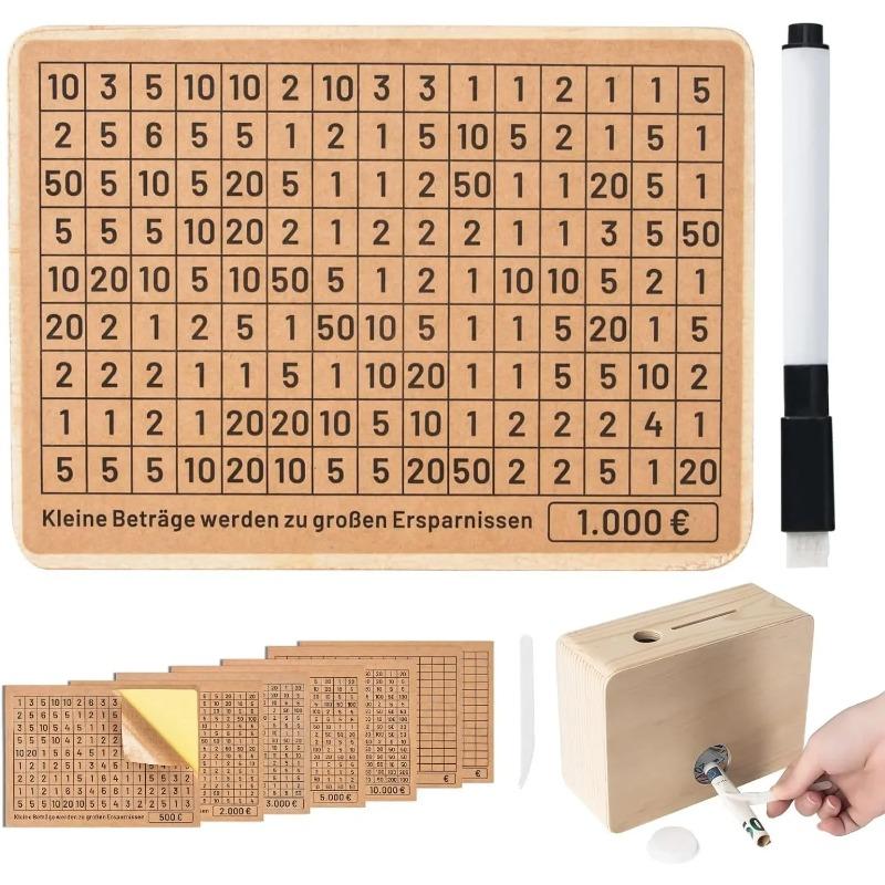 

Контейнер для монет, копилка, копилка, органайзер для денег с наклейками с номерами для легкой организации, украшения дома