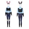 New Women Girls Crazy Animal Judy Hopps Halloween Cosplay Costume For Kids City Rabbit Police Officer Zoo Costume Fancy Dress