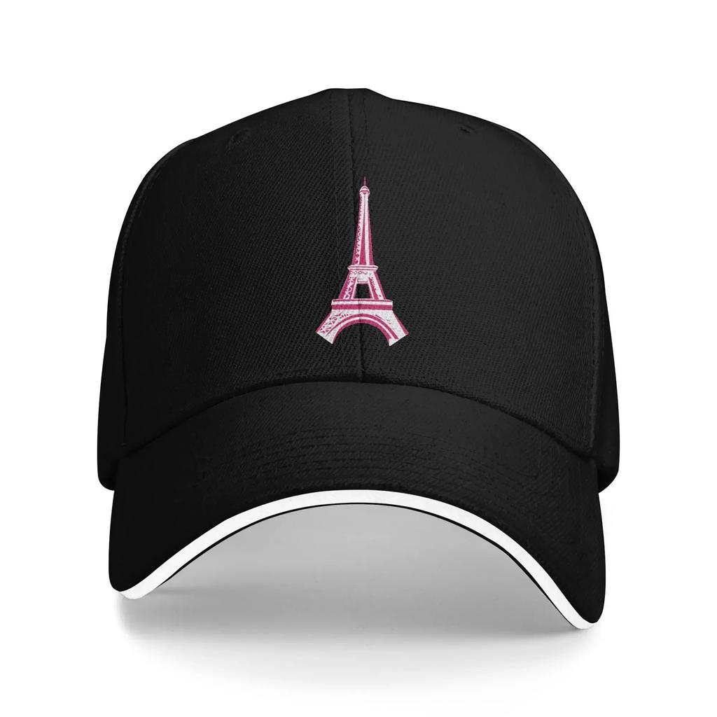 Paris Rosa Eiffelturm Muster Lässige Baseballkappe Tennis Skate Hip Hop Hüte Sommer Sonnenschutz Unisex-Jugendliche Street Style Kappen