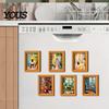 Decorative Fridge Magnets for Photos Cute Cat Magnetic Magnet, Vintage Wooden Picture Frame, Fun Frames Office Whiteboards Scene Decor Metal Cabinets,