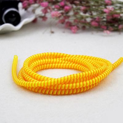 Moda Telefonları Ürünler Spiral 1.4 m Şarj USB Kulaklık Kablosu Kablo Koruyucu Koruyucu Kapak Tel Sarıcı