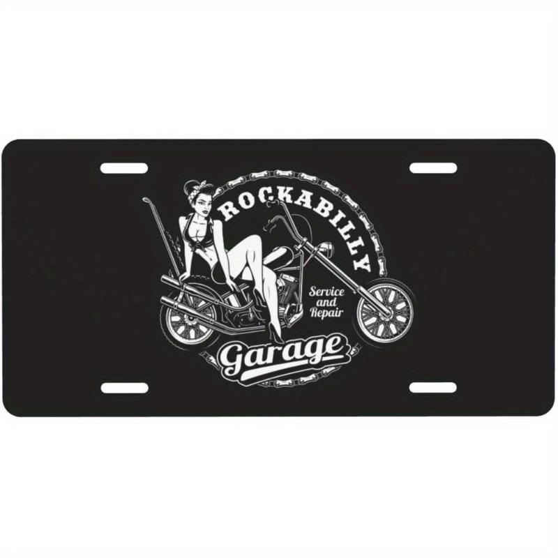 Motorcycle Souvenir License Plate, Metal Auto Wall Decor 15x30cm