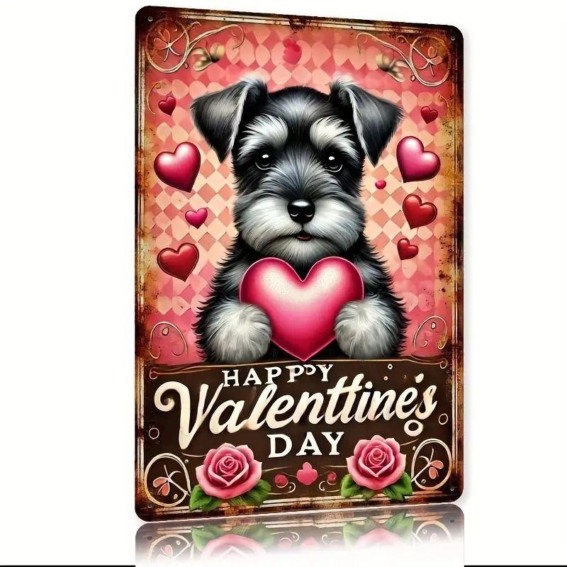 Peinture décorative métallique rétro pour la Saint-Valentin pour chambre à coucher de couples, salon, café, bar, restaurant
