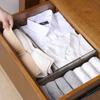 2Pcs Drawer Storage Partition Board DIY Wardrobe Closet Punch-free Separator, Flexible Horizontal and Vertical Free Combination