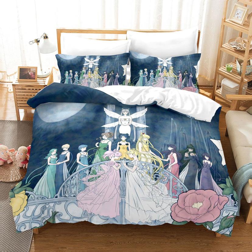 

Постельное белье Сейлор Мун Домашний текстиль 3D цифровая печать Трехпредметный пододеяльник наволочка GB-Single135cm×200cm