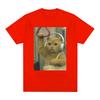 Subway Cat Meme T-shirt Gen Z Joke Stupid Brainrot Cat Lover Gift T-shirts Funny Kitty Cool Cotton Short Sleeve T-Shirts Unisex