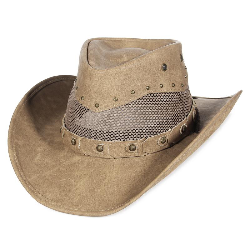 

GEMVIE Unisex Breathable Western Cowboy Hat for Gentleman Wide Brim Women Cowgirl Hats with Windproof Rope 56-58cm хаки