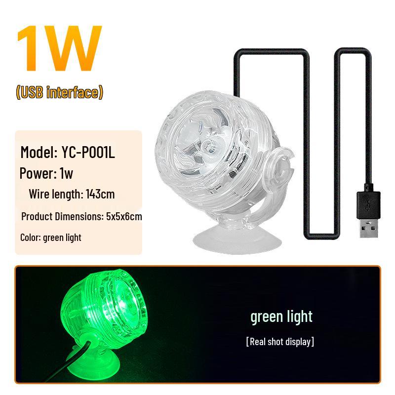 Waterdichte LED Aquarium Clip Lamp - Super Heldere Zevenkleurige Duik Spotlight