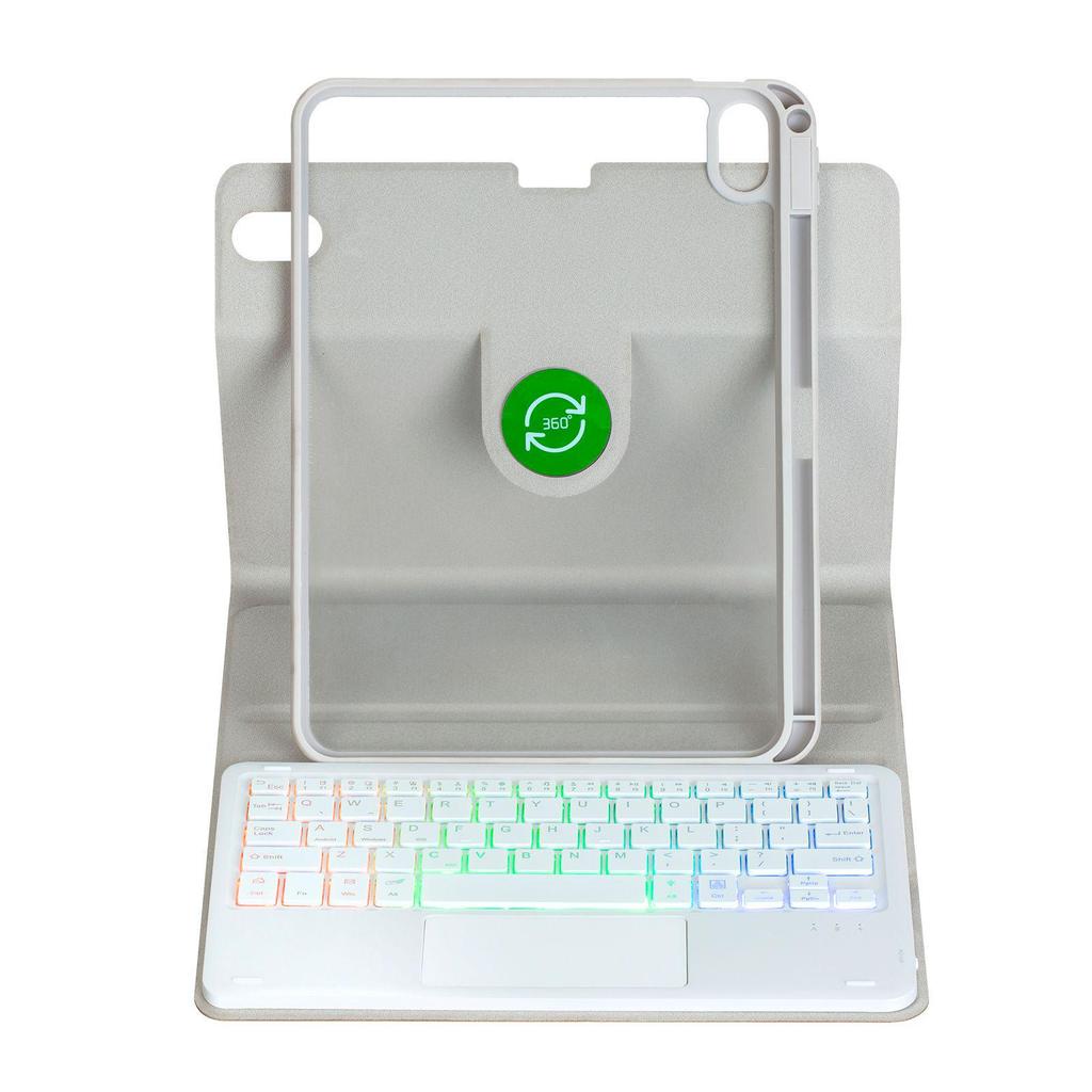 iPad 11 A16 Tablet 360° Rotating Protective Case with Magic Keyboard and Gradient Backlit Keyboard