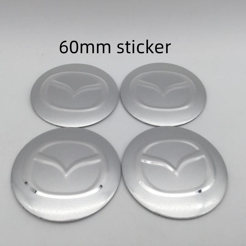 20pcs 3D for Mazda 56mm 60mm 65mm Car Emblem Wheel Hub Center Cap Badge Covers Sticker Decal Styling Auto Accessories GTWZS