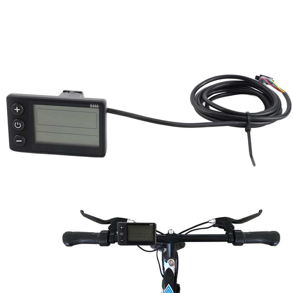 Electric LCD Display S866 Electric Display LCD Meter 24V 36V 48V Electric Scooter Control Panel with Plug