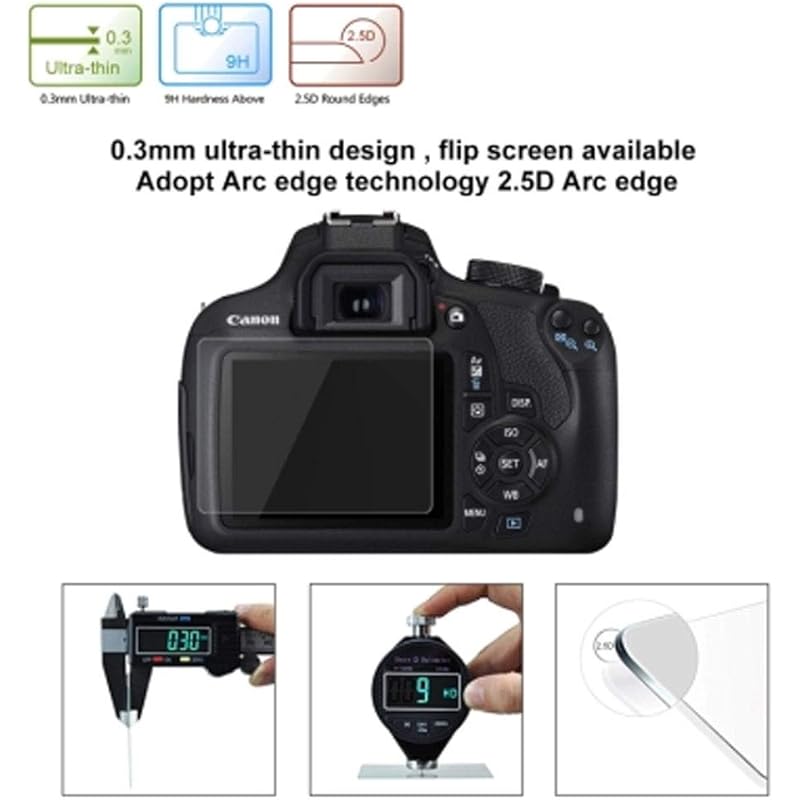 

Careflection Premium 2.5D Tempered Glass For Canon Eos 1200D, Canon Eos 1300D, Canon Eos Rebel T6, Canon Eos Rebel T5 Te 0 чёрный