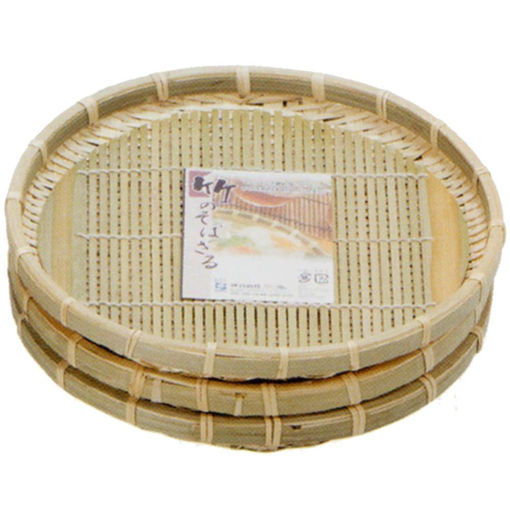 Koyanagi Sangyo Bamboo Soba Set of 22cm 38079 Strainer, 3, Diameter,