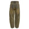 Women Baggy Mid Waist Jeans Wide Leg Loose Boyfriend Denim Pants Straight Leg Cropped Barrel Jeans