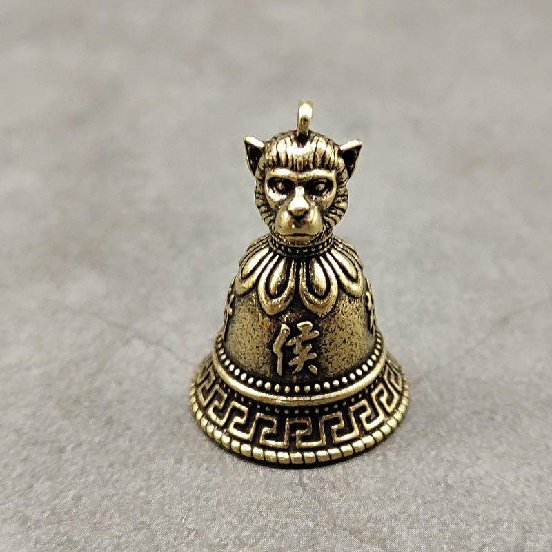 Chinese Style Zodiac Animals Heads Bell Gift - 12 Brass Animal Charms with Copper Bells, Oriental Cultural Home Decor ornament