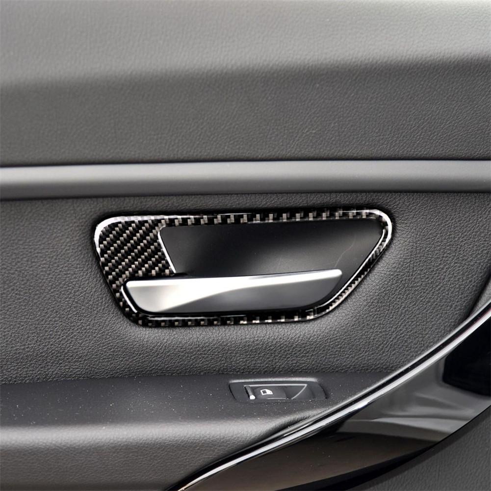 Black Car Interior Decoration Protection Carbon Fiber Sticker For BMW F30 F34 2013-2017 Auto Styling Accessories