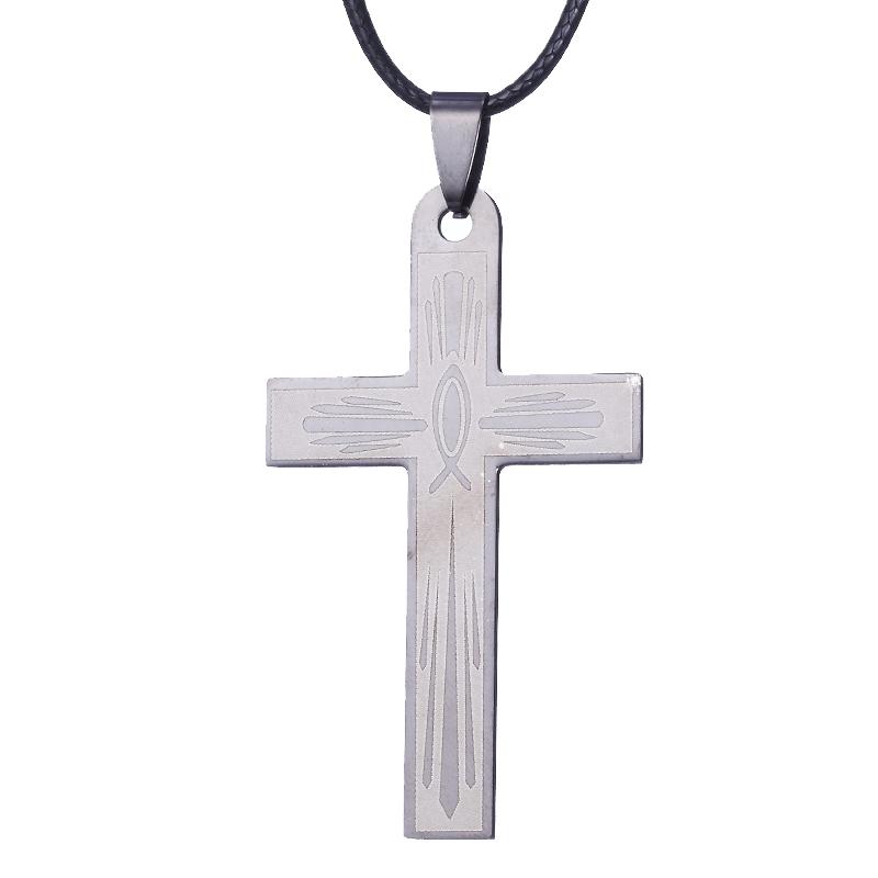 ZRM Jewelry Stainless steel Bible Necklace Jesus Cross Pendant For Men Women Gifts