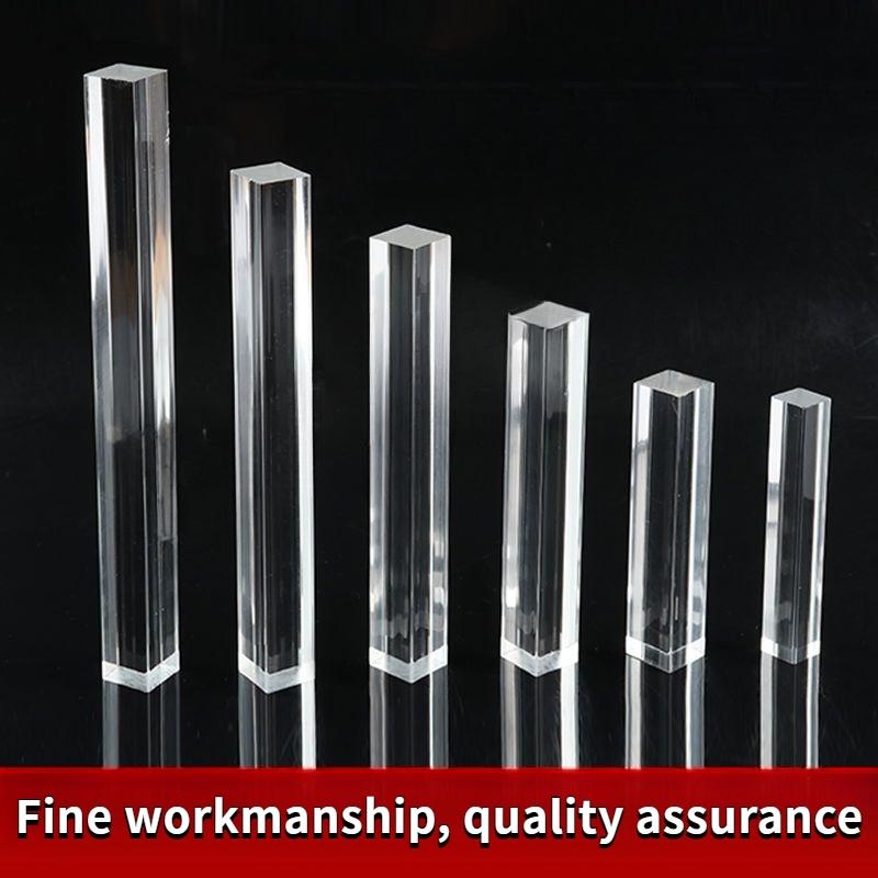 Haste acrílica transparente hd haste sólida quadrada haste transparente, haste guia de luz decorativa acrílica