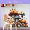 Mushroom Scary Halloween Skull Eye Beads Bedroom Home Decor Wall Stickers