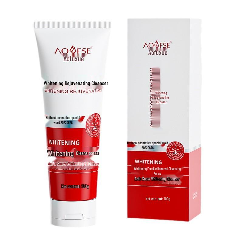 Aofu Xue Revitalizing Whitening & Freckle Removal Cleanser - Brightens, Evens Skin Tone, and Improves Cleansing.