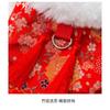 Pet Dog Vest Chinese New Style Red Cotton Coat With Bamboo Tassels Small To Medium Dogs