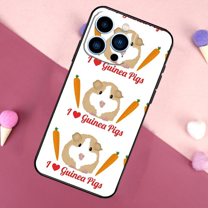 Pattern Guinea Pig Cute Case For iPhone 16 15 Pro Max 11 12 13 Mini 14 15 Pro Max 16 Plus XR 16e Phone Back Cover