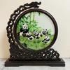 1pc, Su Embroidery Ornaments, Chinese Embroidery Crafts, Double Sided Embroidered Ornament, Solid Wood Desktop Decoration