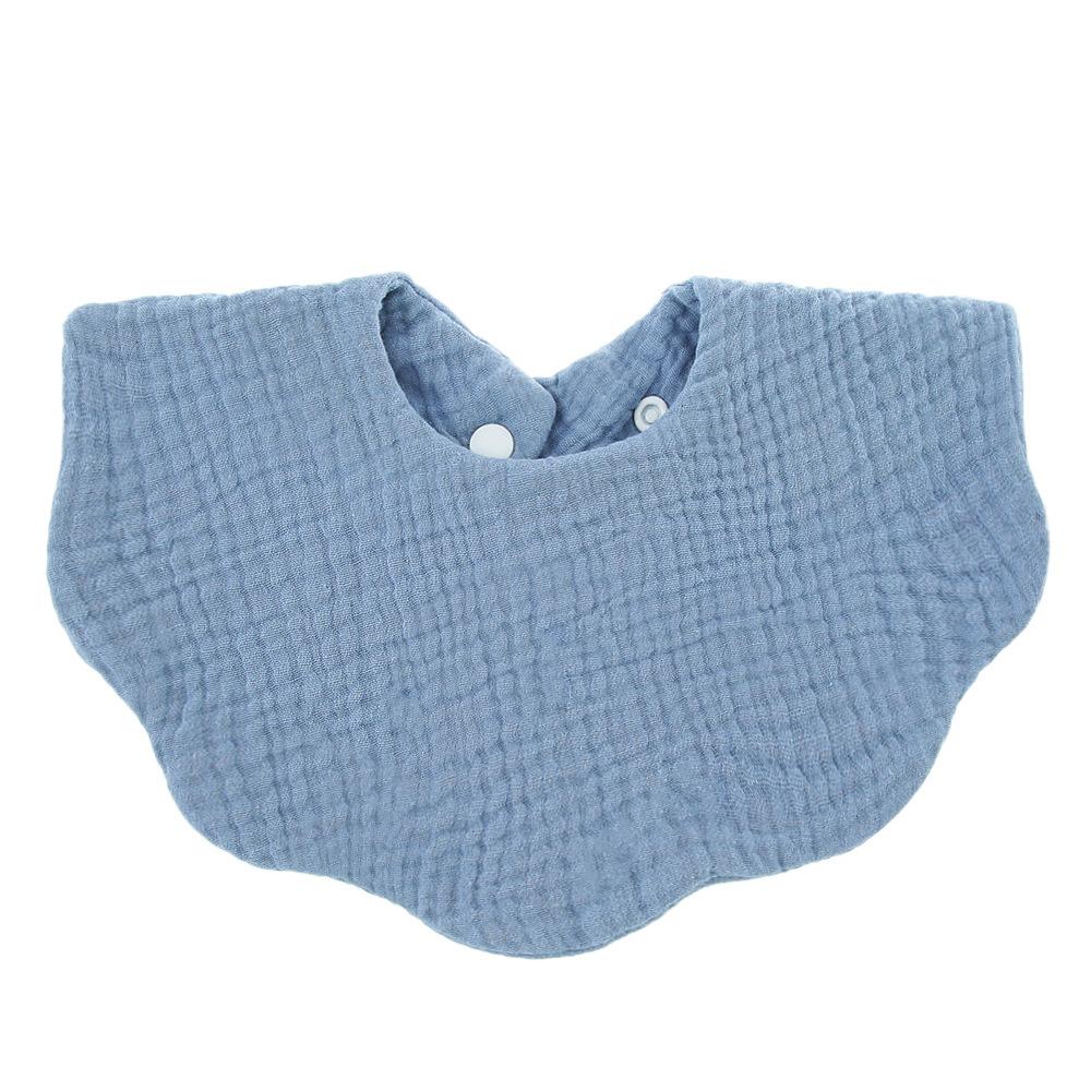 Baby Cotton Gauze Bibs With Printed Patterns And Wavy Edges Soft Absorbent Drool Burp Cloths For Infants And Toddlers