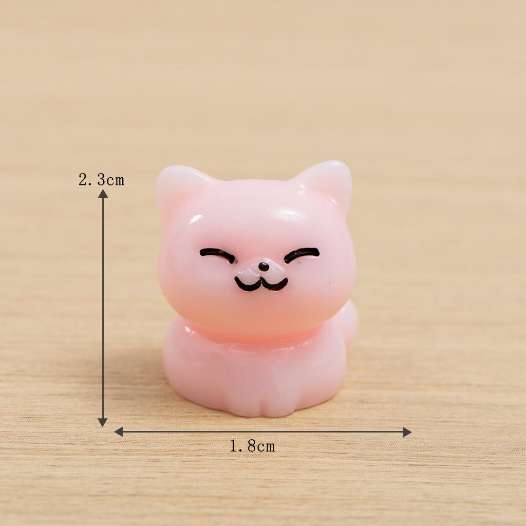 Mikro-Landschafts-Harz-Ornament, Cartoon-süße kleine orange Katze, Tier-Ornament, Desktop-Auto-Kätzchen-Ornament, Zubehör