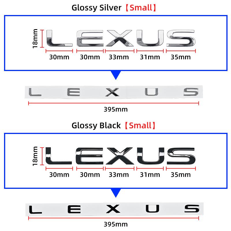 ABS Emblem Car Trunk Letter Stickers for Lexus RX300 NX260 GX550 CT200H IS250 CT IS LS ES NX RX UX GX GX470 RX400 ES300 GS300