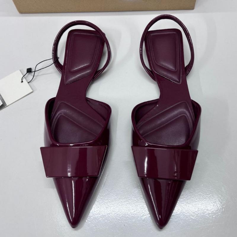 

Модные женские слингбэки с острым носком, простые лоферы с мелким вырезом, украшенные квадратной пряжкой, весна 2025, брендовая рабочая женская обувь для платья 42