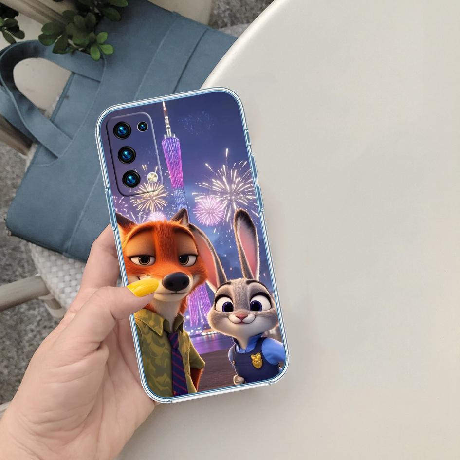 CJ105 Zootopia Disney Soft Shell Transparent Phone Case for Motorola Moto G7 G8 G9 G84 G85 G73 G24 G15 Z2 Play Power Plus
