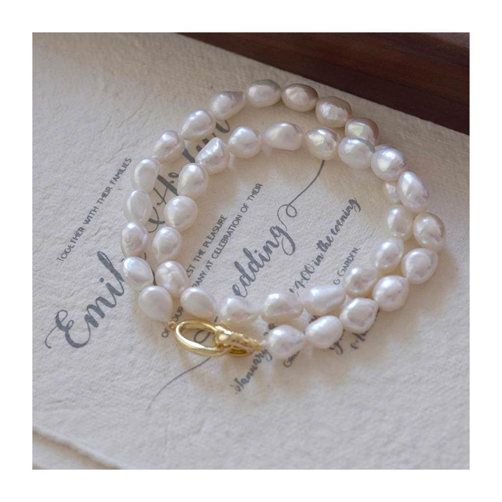 European & American Fashion Irregular Large Baroque Freshwater Pearl Necklace for Women