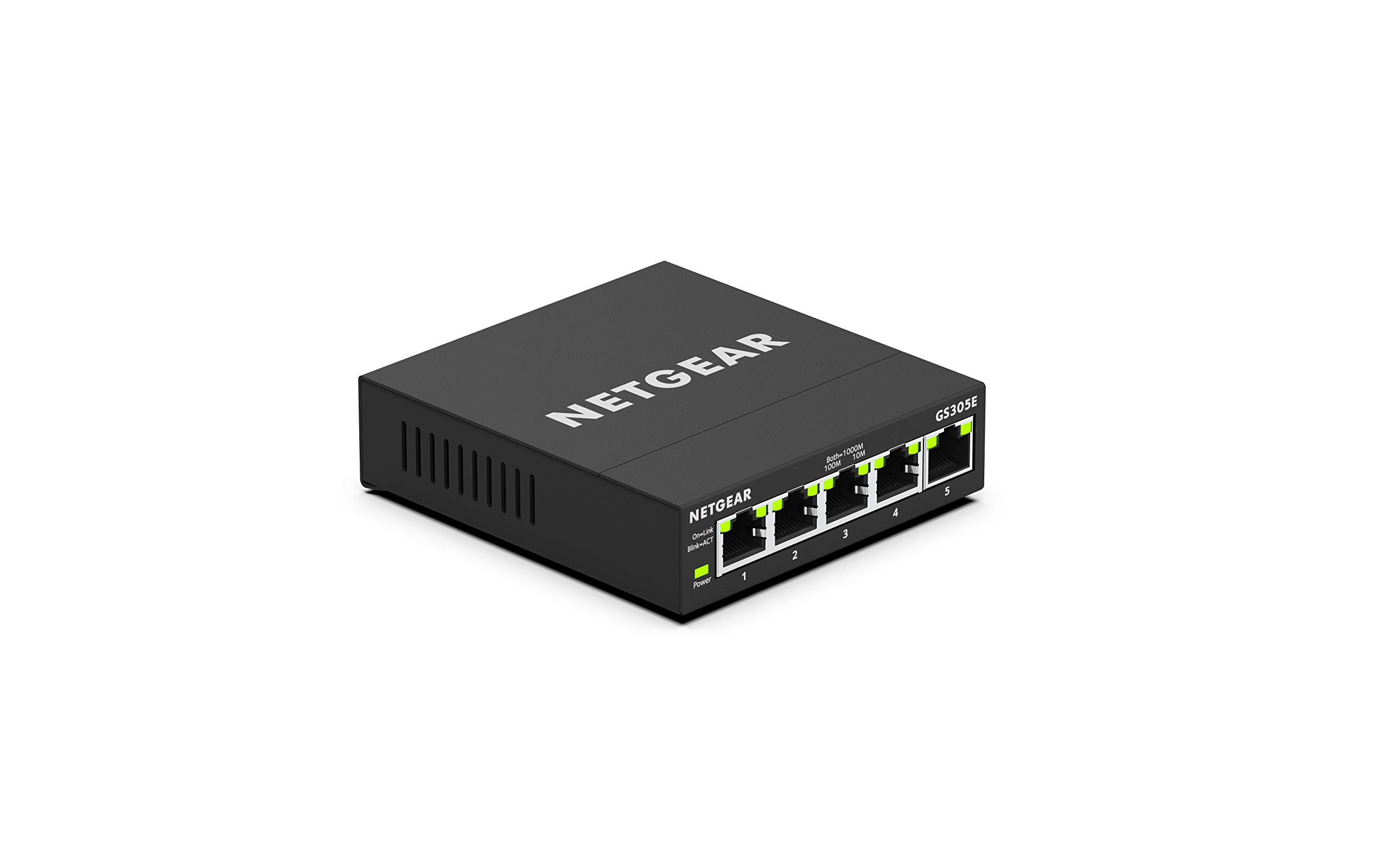 

NETGEAR Switching Hub 5 Ports 1G Metal Housing Quiet Fanless 5 Year Warranty Unmanaged Plus [Genuine Product] Manufacturer s GS305E-100JPS