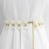 Women's Beaded Hook Waist Chain Korean Style Sweet Fashion Pearl Decoration Metallic