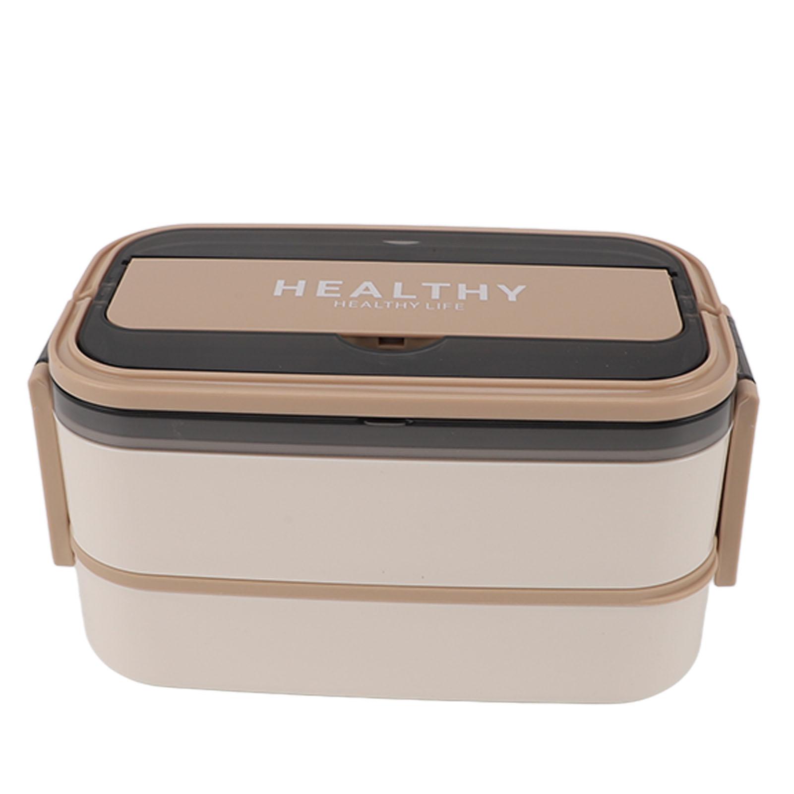 Двухслойный Bento Box 316 из нержавеющей стали с отсеком портативный ланч-бокс со столовыми приборами для работы Creamy Apricot Color 4990₽