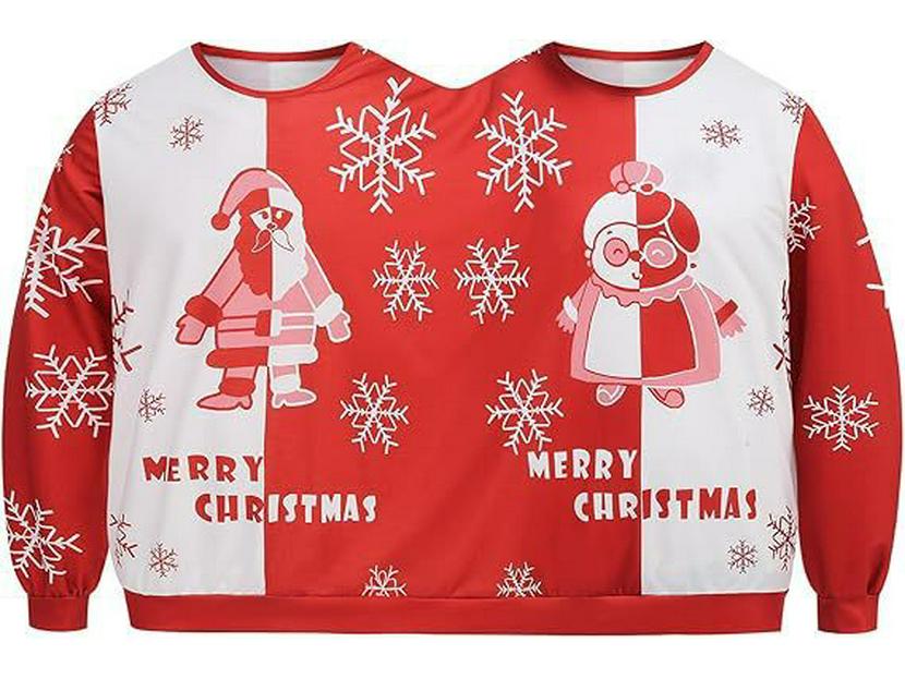 Unisex Holiday Jumpsuit: Halloween to Christmas Digital Print Hoodie Small/Medium