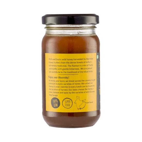 Honey and Spice Pure Raw Wild Honey (250g) | Single Origin Honey From the Forests of South India With No Added Preservatives | 100% Raw and Pure