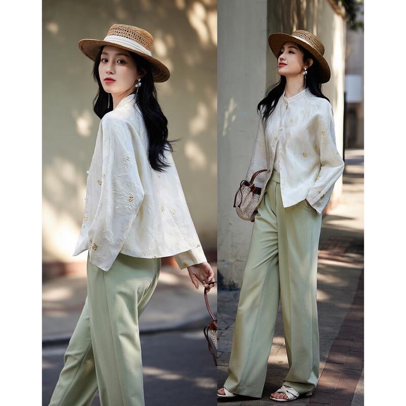 

DeMana New Chinese Style Textured Short Jacket S