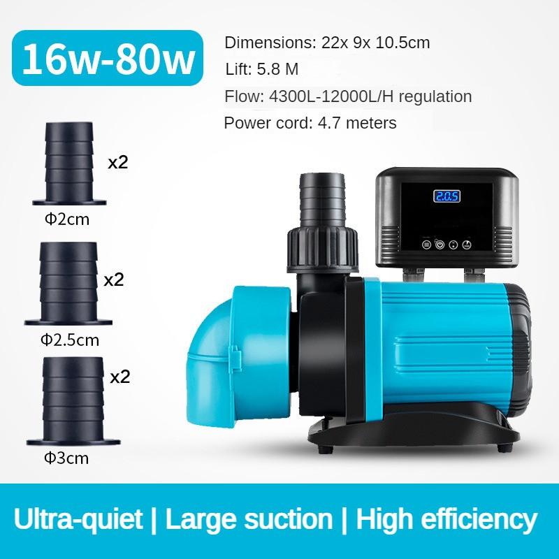 Small Frequency Conversion Bottom Suction Pump Fish Tank Silent Submersible Pump Aquarium Circulation Filtration Pump