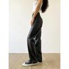 Women's High-Waisted Straight Leg Faux Leather Pants