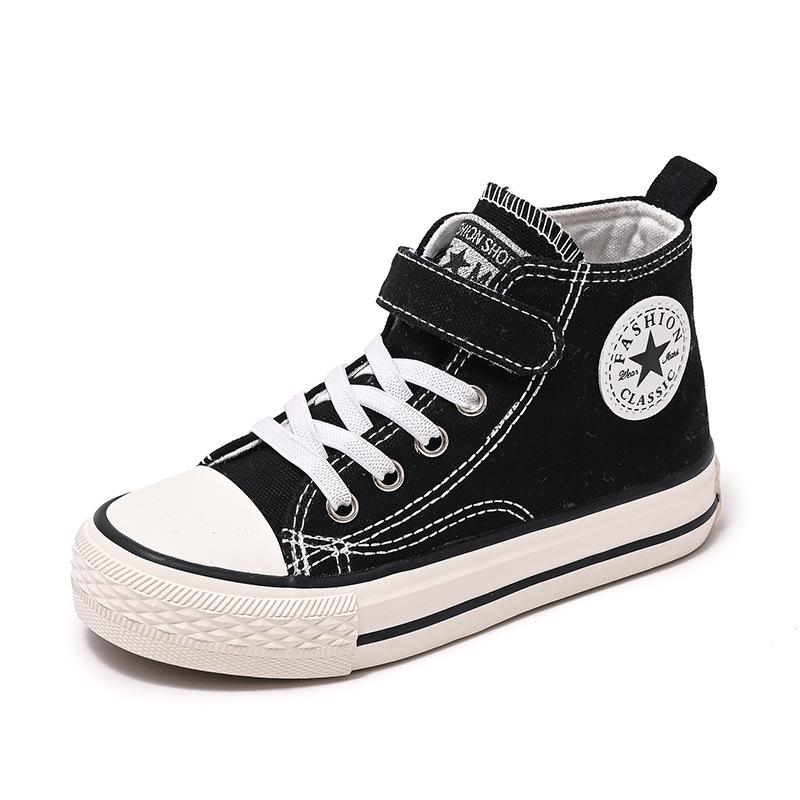 Kids' High-Top Canvas Shoes: Korean Style Spring Shoes for Boys and Girls