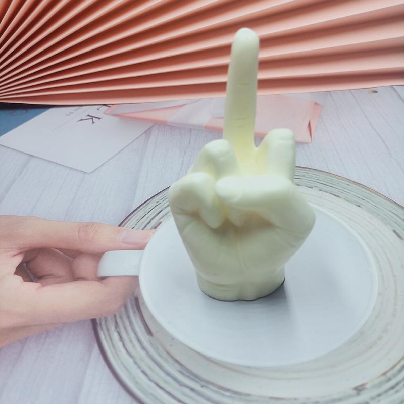 Stampo per Candela Dito Medio Fai da Te per Aromaterapia Creativa e Artigianato in Resina Epossidica