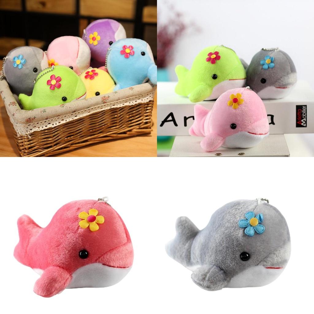 Mini Plush Whale Pendant Toy Adorable Dolphin Hanging Decoration For Company Promotions